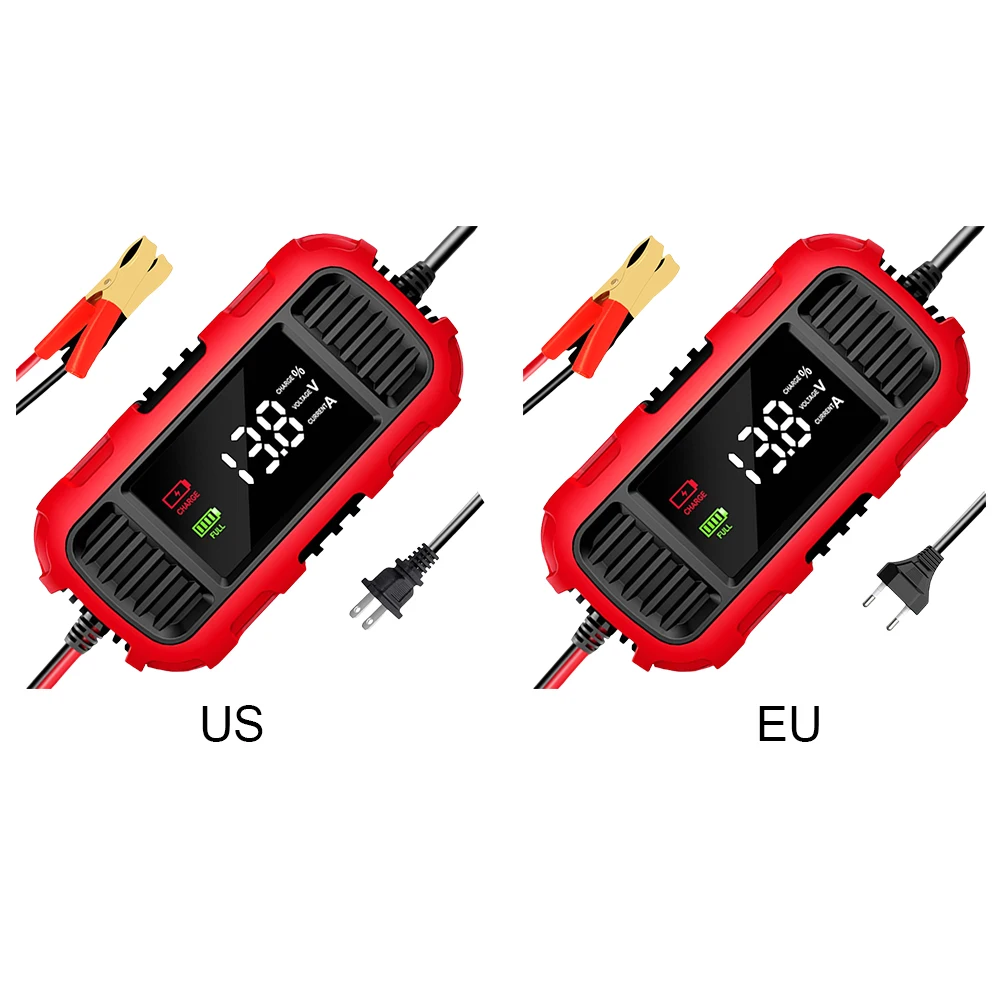 12V 2A Car Battery Charger Battery Trickle Charger Maintainer Car Motorcycle Lead Acid Battery Charger for Motorcycle Batteries