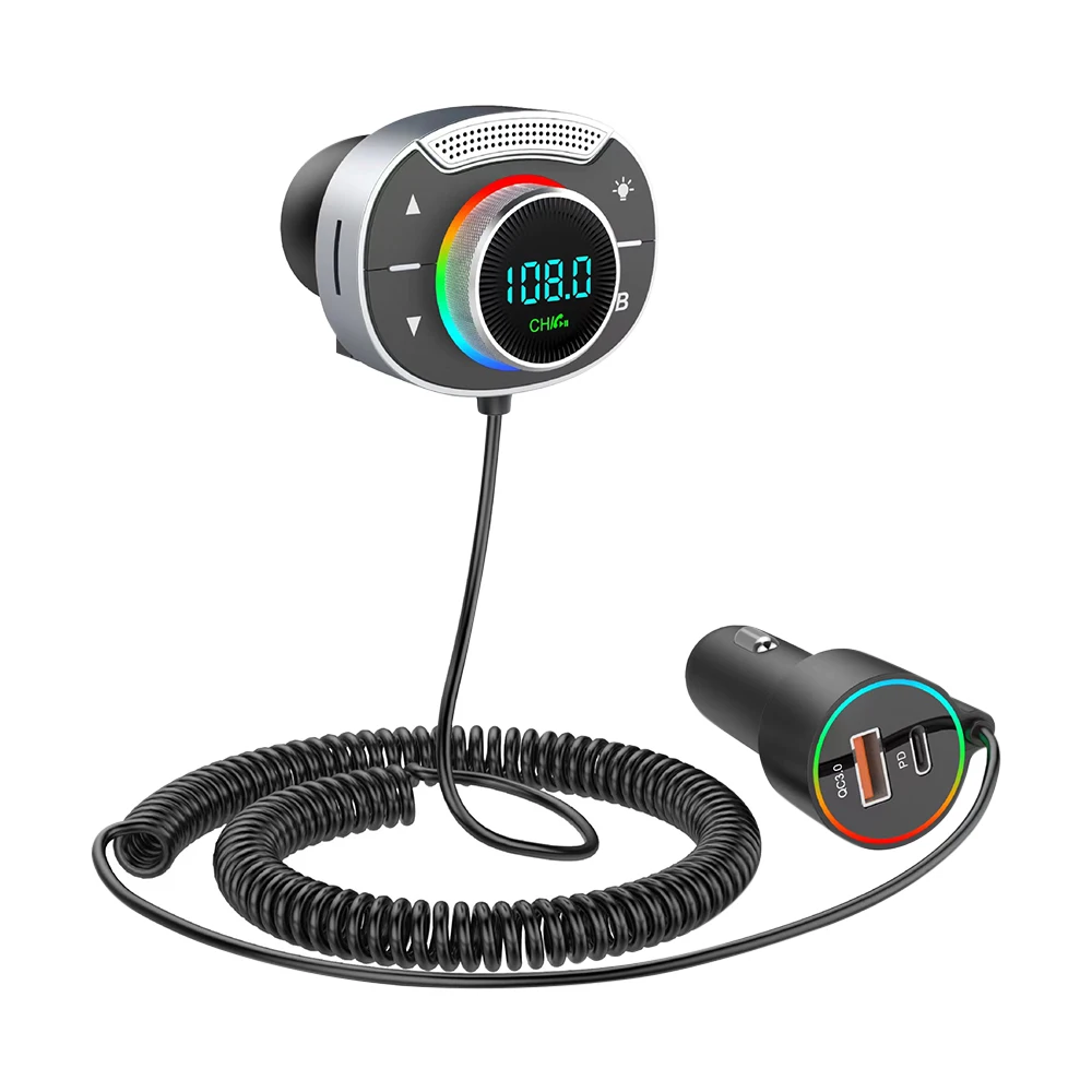 New T86 Car Bluetooth-compatible 5.0 FM Transmitter MP3 Music Player PD 30W QC3.0 Fast Charger Wireless Handsfree Audio Receiver - Image 5
