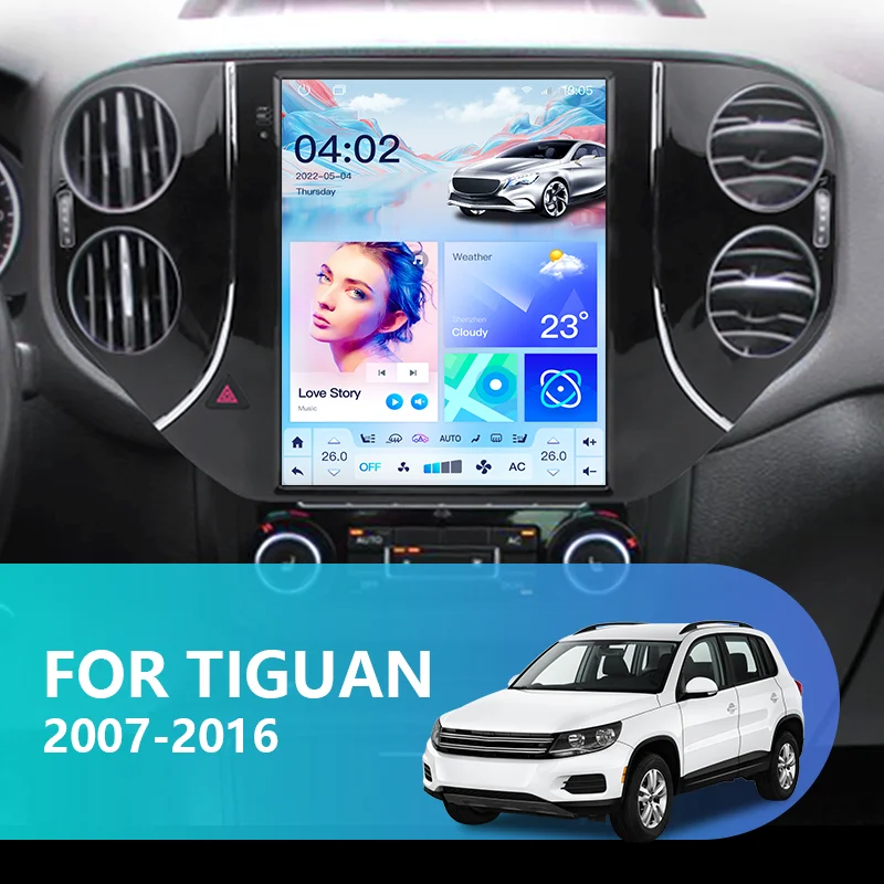 Wireless CarPlay Android Auto Car Radio for VW Volkswagen Tiguan 1 NF 2006-2016 Multimedia Player Navigation GPS 2 Din Head Unit