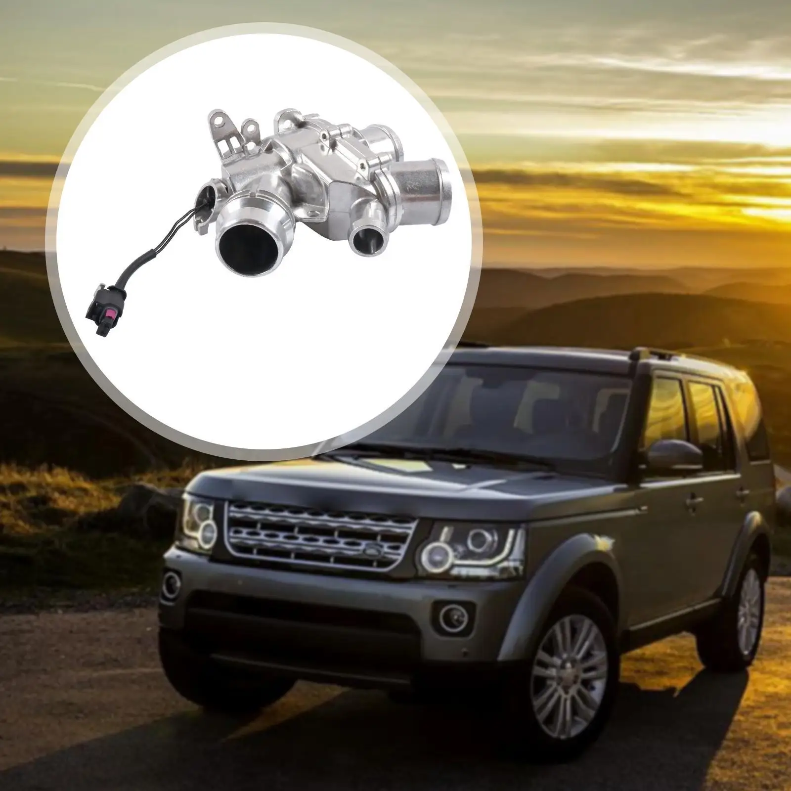 

Metal Thermostat Housing Assembly Aluminum for Replaces LR117568