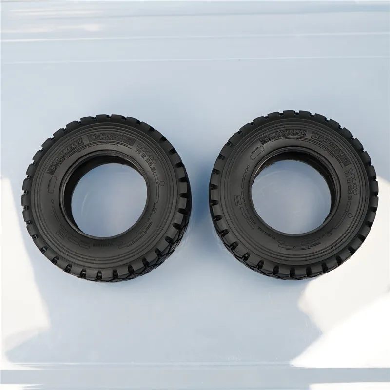 2 PCS RC Truck Tire Road Tyre 1/14 For Tamiya 1/14 Rc Tractor Truck Tipper Trailer For Michelins Radio Control Hobby Accessories