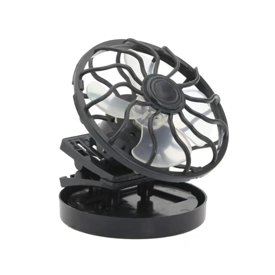 Mini Portable Fan Outdoor Portable Clip-On Cooler Mini Black Hat Fan Cooling Solar Celling Fan For Camping Hiking Fishing