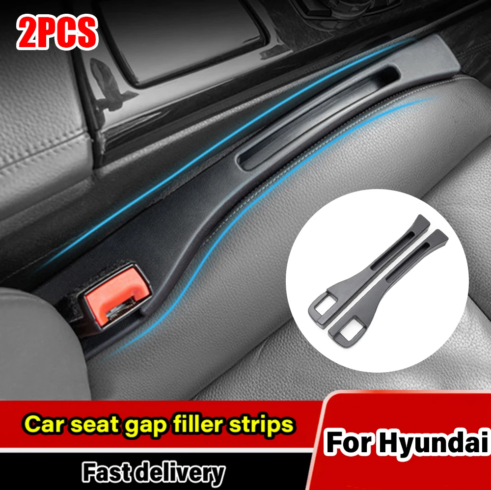 Car Seat Gap Filler Side Seam Plug Strip with Hole Accessories For Hyundai Kona Getz Ioniq Santa Sonata Fe Solaris Azera Creta