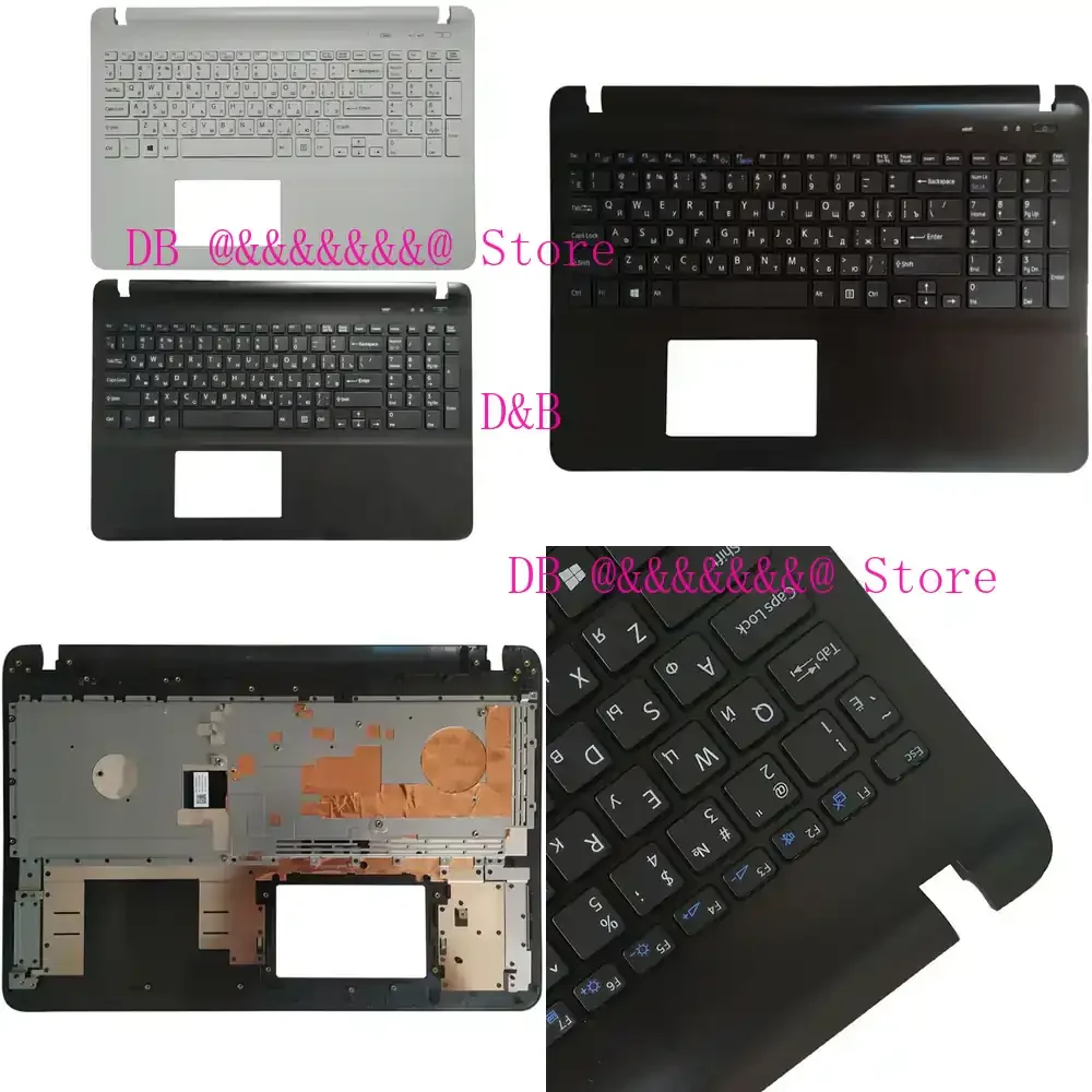 Teclado russo para laptop VAIO SVF152C29U SVF152C29W SVF152C29X SVF152A29L SVF152C29L com apoio de pulso integrado