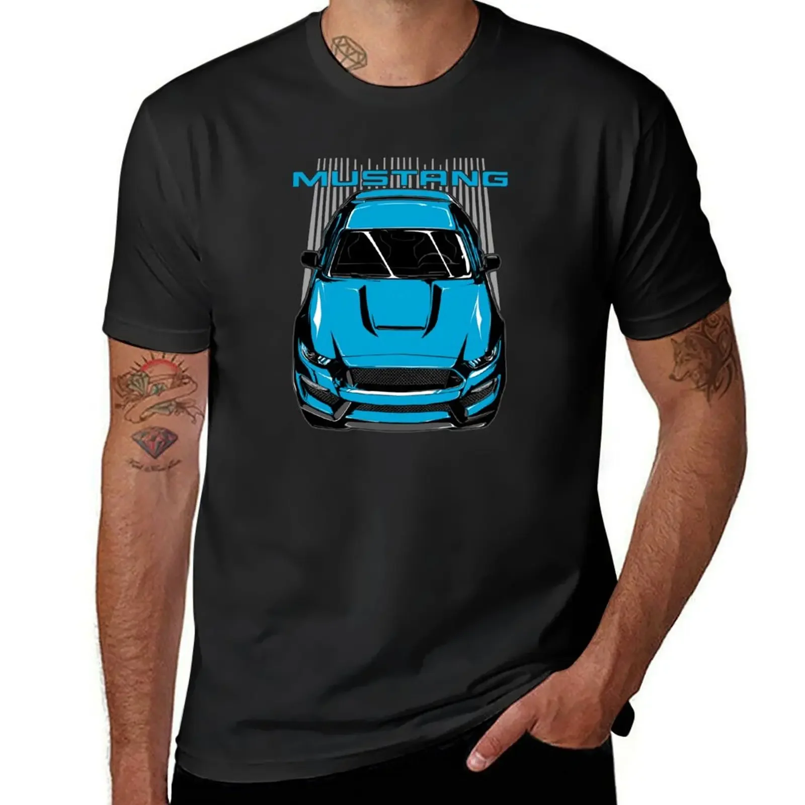 Mustang S550 - Grabber Blue T-Shirt anime figures summer tops shirts graphic tees Short sleeve tee men tshirt