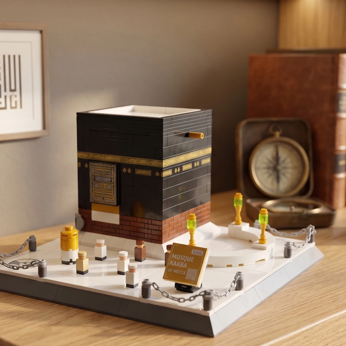 

World Landmark Architecture Kaaba Mecca Mosque Building Block Set Desktop Display Collectible Hobby Kit Creative Holiday Gift