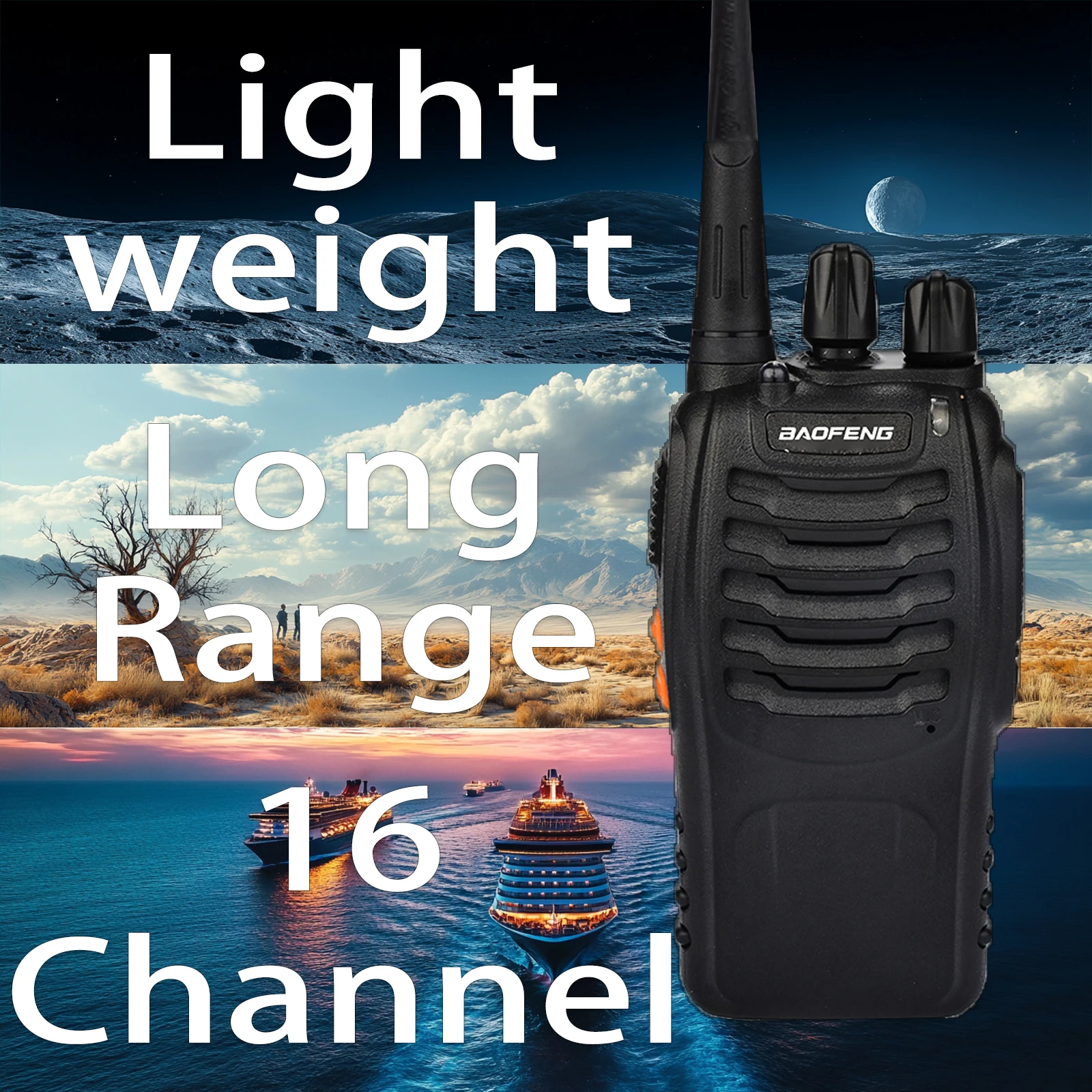 Baofeng 888S 2PCS Walkie Talkie 5W Amateur Two-Way Receiver Transmitter USB Charger Portable Radio Station for Hiking & Climbing