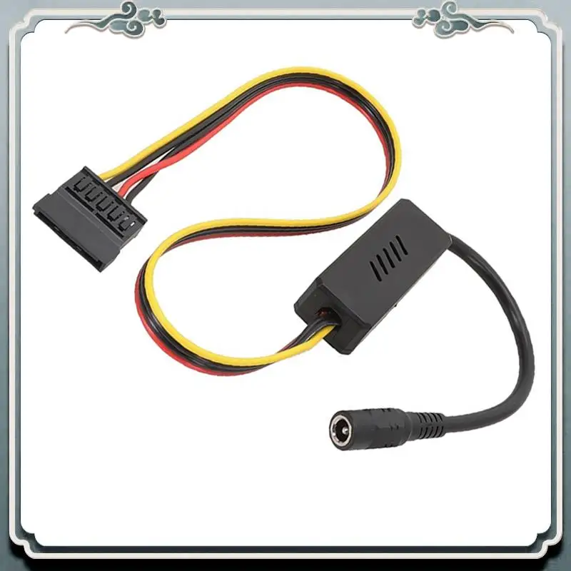Premium DC 5525 To SATA Hard Drive Power Supply Cable DC 12V To SATA Hard Drive Cable With Step-Down Voltage Regulator