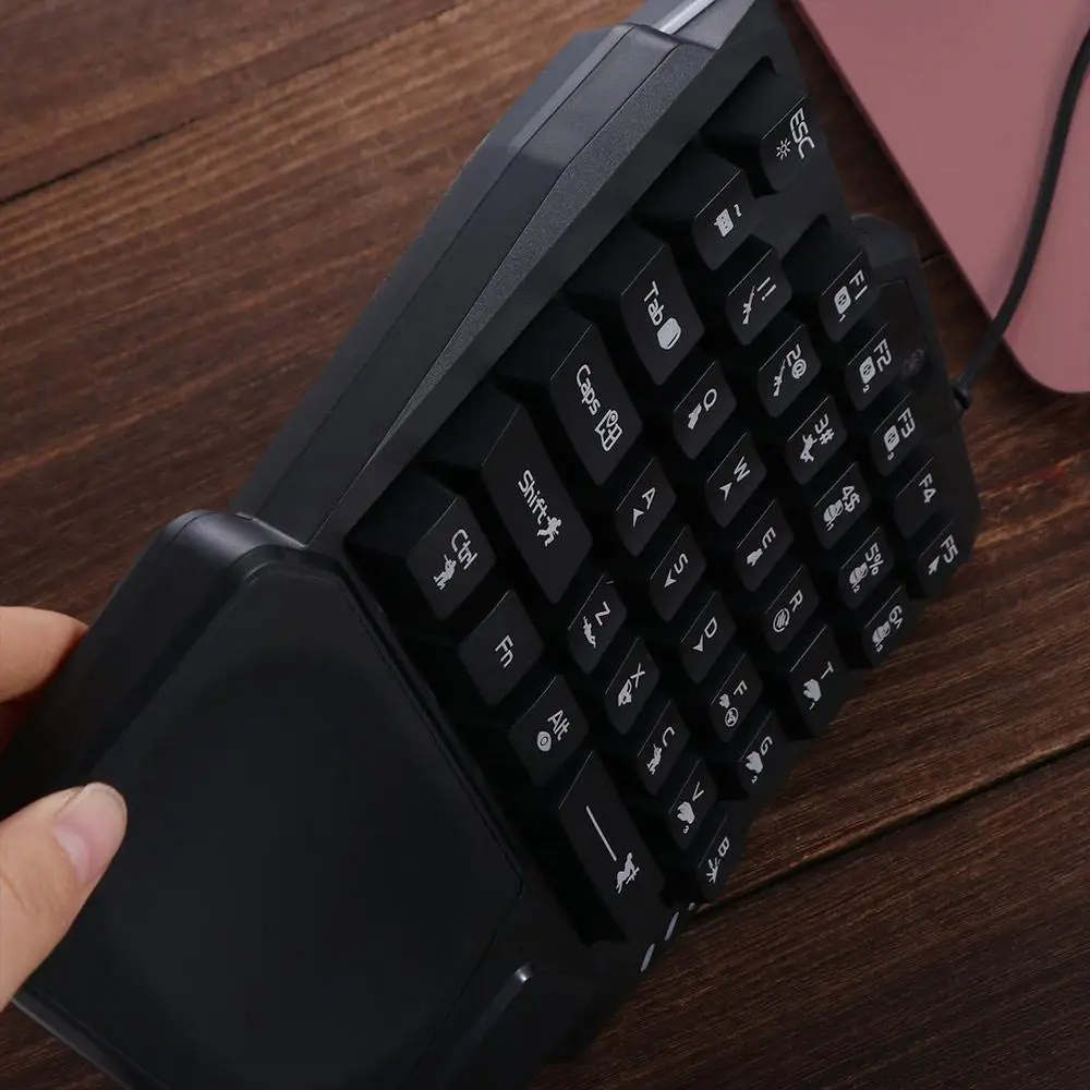 

Одноручная USB-клавиатура, ультратонкая светящаяся одноручная клавиатура, мини-трехцветная игровая механическая клавиатура с подсветкой, смартфон