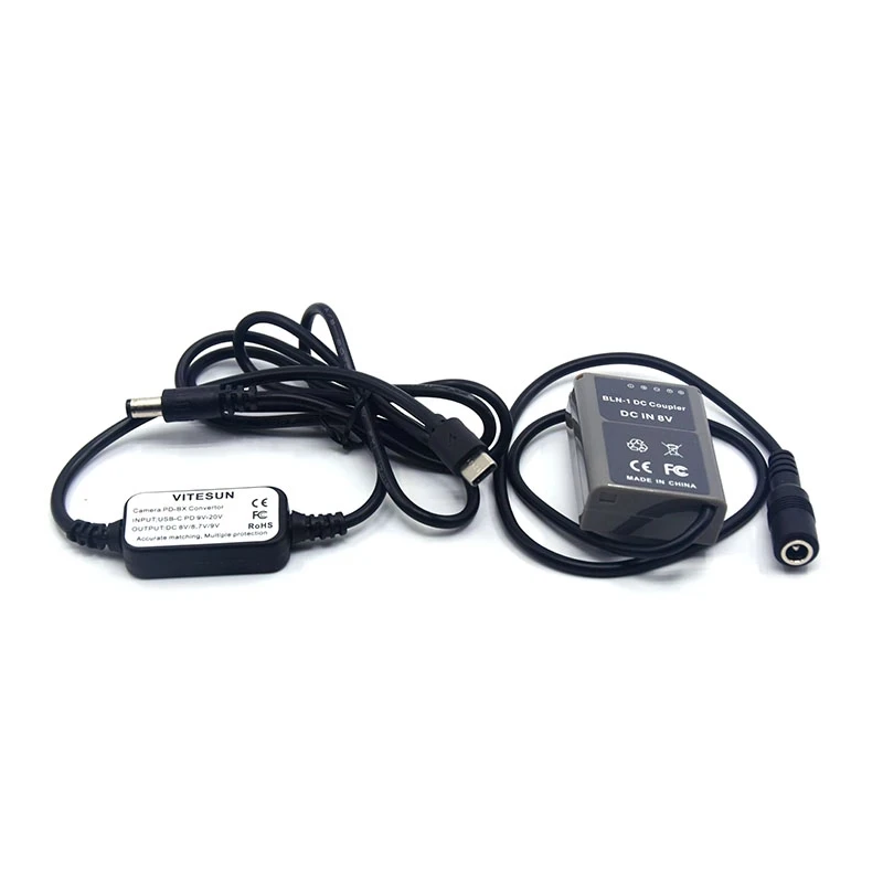 

BLN-1 Соединитель постоянного тока PS-BLN1 BLN-1 BLN1 Фиктивный аккумулятор USB Type C USB-PD Преобразователь кабеля постоянного тока для цифровой камеры Olympus OM-D E-M5