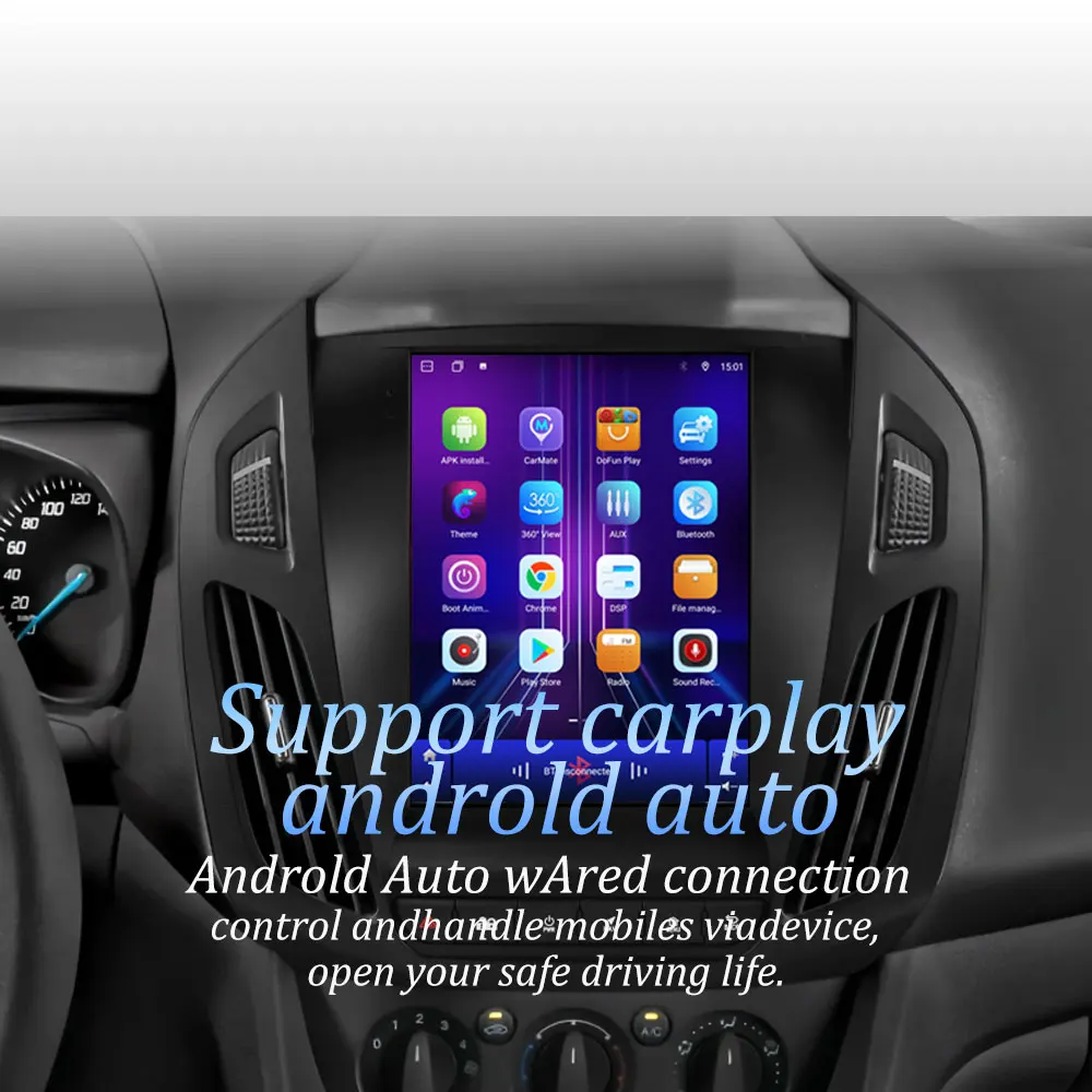 9.7' Android 16 Car Radio GPS Stereo for FORD Transit / Tourneo Connect 2013-2018 Multimedia Player 4G 8Core Autoradio CarPlay F