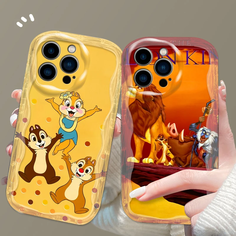 Disney Cartoon Lion King Cool For Apple iPhone 15 14 13 12 11 XS XR X Pro Max Plus Wave Oil TPU Phone Case