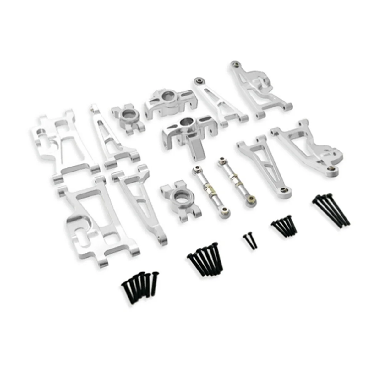 

Y34A RC Car Accessories Metal Swing Arm Steering Cup Upgrade Set for Go 1/14 14209 14210 H14BM RC Car(Silver)