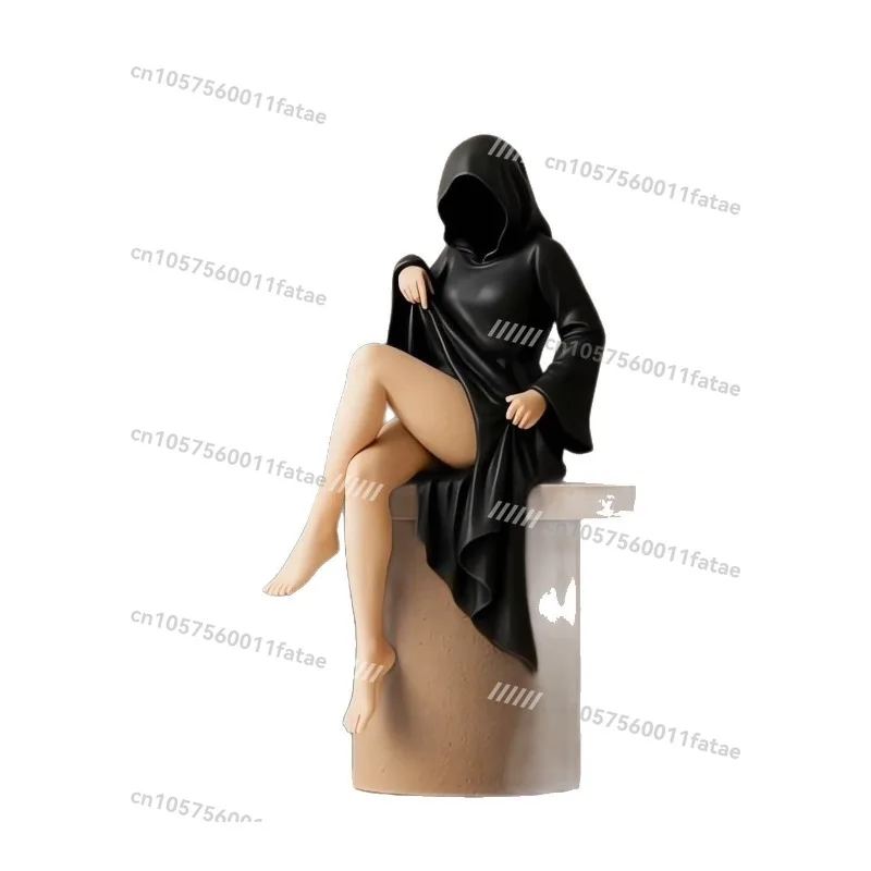 Black Robe Queen Bookshelf Statue Ornament Gift