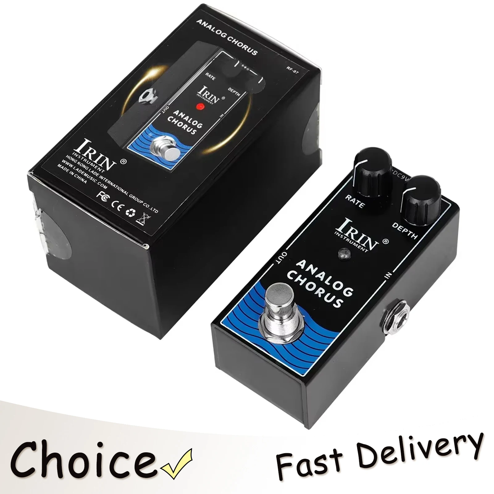 IRIN RF-07 Analog Chorus Electric Guitar Effect Pedal Chorus Ratet Depth Adjustment Effect True Bypass Pedal Guitar Accessories
