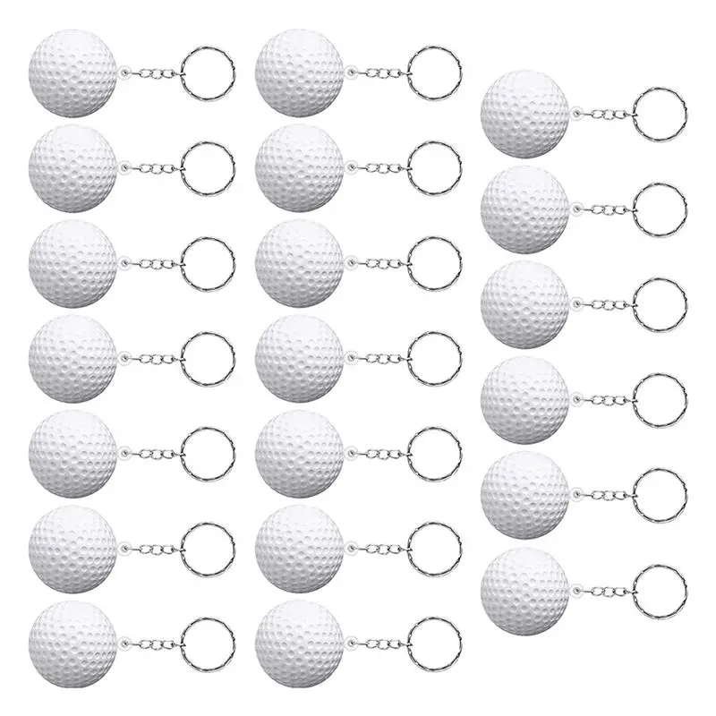 40 Pack Golf Ball Keychains For Party Favors,Golf Ball Stress Ball,School Carnival Reward,Sports Centerpiece Decorations image 3