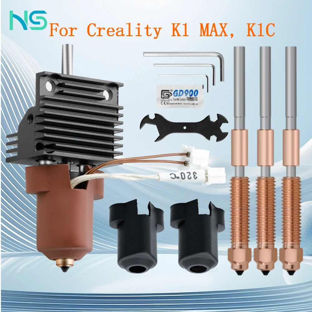 For Creality K1/K1C/K1 Max hotend kit Quick Swap Ceramic Heating Block High Flow Printing 3d printer parts for K1 K1C 3d printer