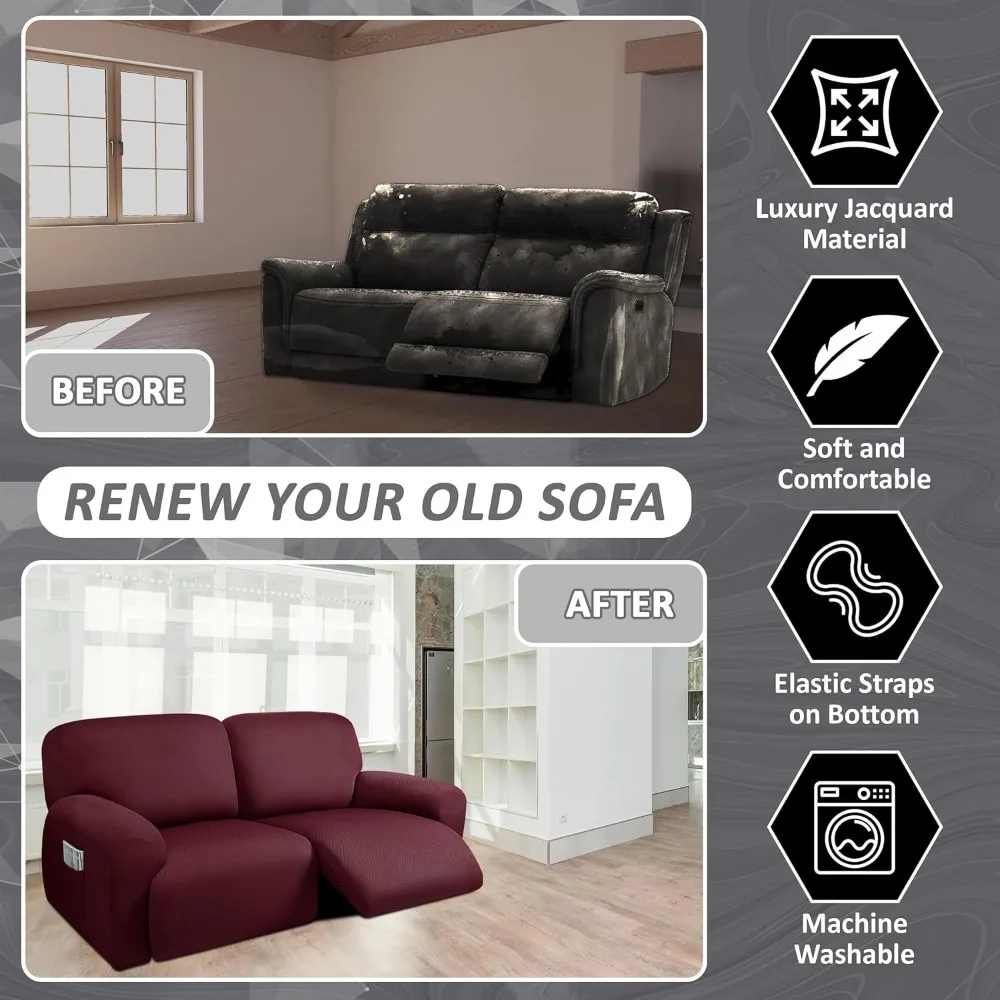 Extra large 75" - 100", canapé inclinable 2 places, siège d'amour inclinable extra large S