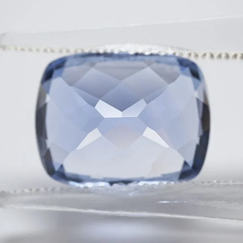 Top Lab Grown Sapphire Cornflower Colour Rectangular Cushion Shape VVS1 Charms DIY for Jewel Making Selectable AGL Certificate