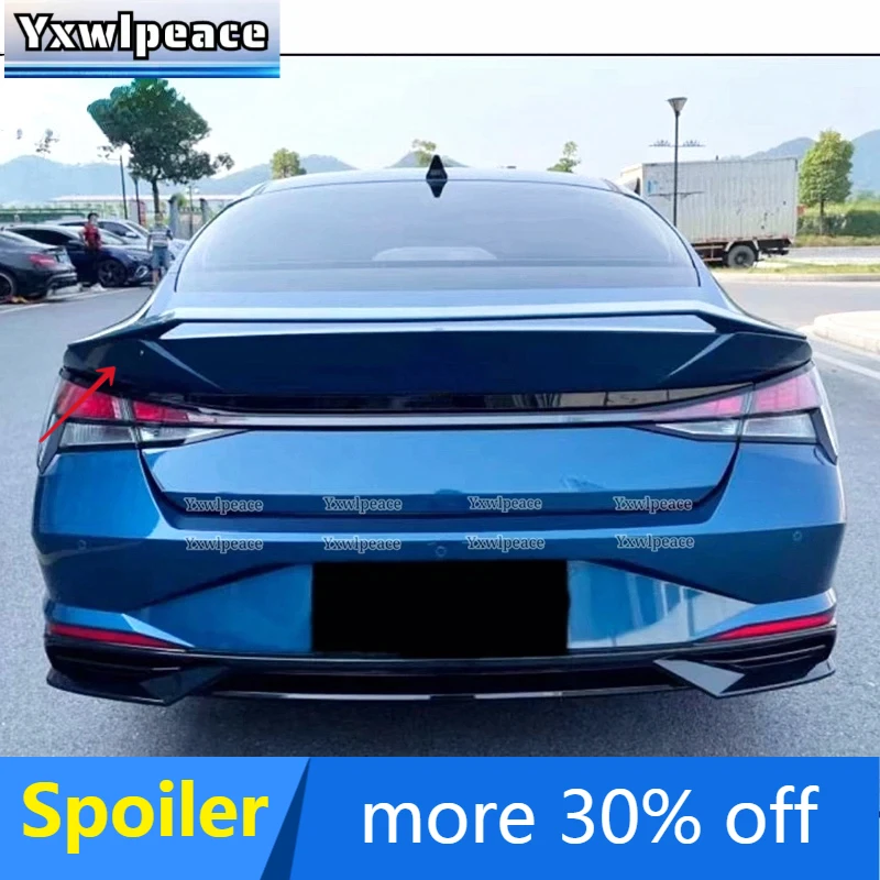 

Rear Trunk Lip Spoiler for Hyundai Elantra CN7 2020 2021 2022 ABS Material Primer Color Trunk Lip Wing Car Accessories