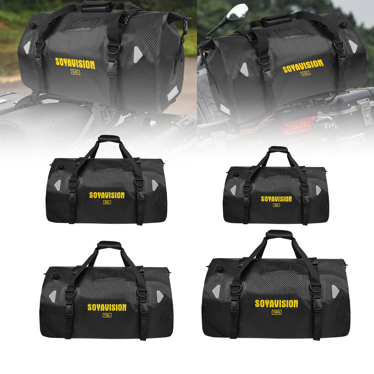 Motorcycle Bag Outdoor PVC Dry Sack Bag Waterproof  20L 50/70L 100L, Shoulder, Bag, Diving, Swimming, Hiking Driving Travel Kits