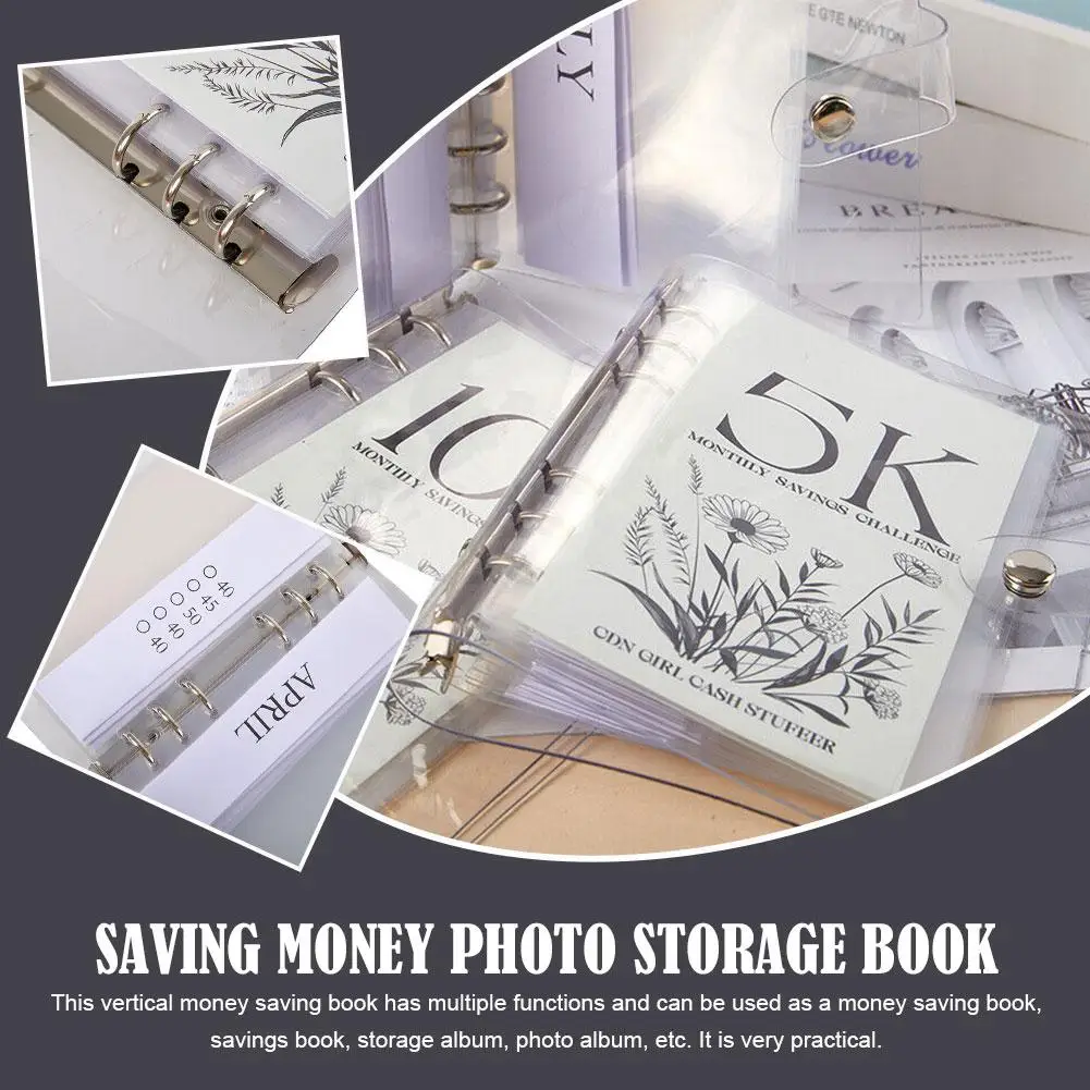 Pvc Loose-leaf Book Saving Challenge Easy And Funny Way To Save 2.5k/5k/10k Budget Planner Envelopes For Cash And Savings I8p1