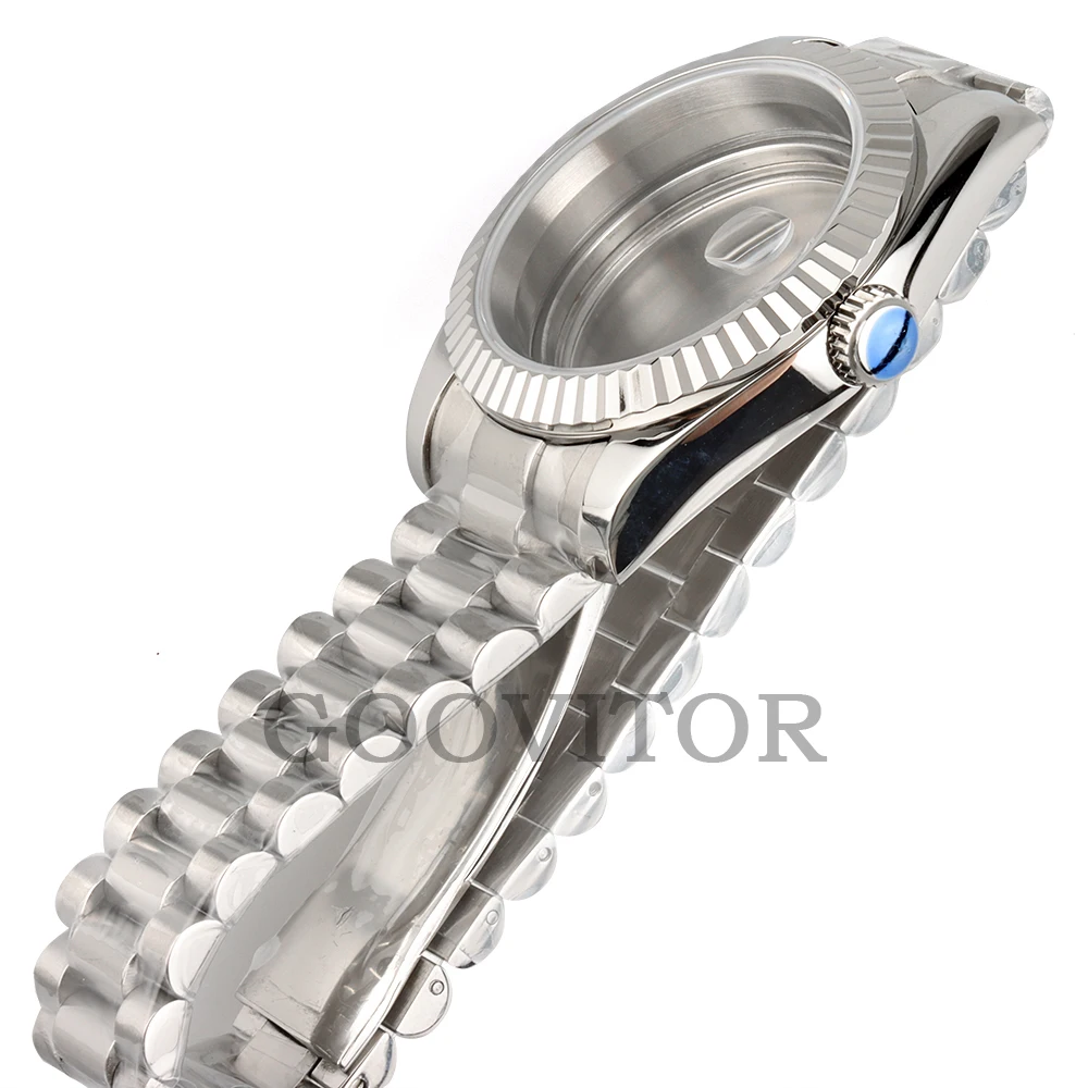 36mm/39MM Watch Case Presidential Bracelet Sapphire Crystal Glass Fit NH35 NH36 Movement 28.5mm Dial Datejust Case High Quality