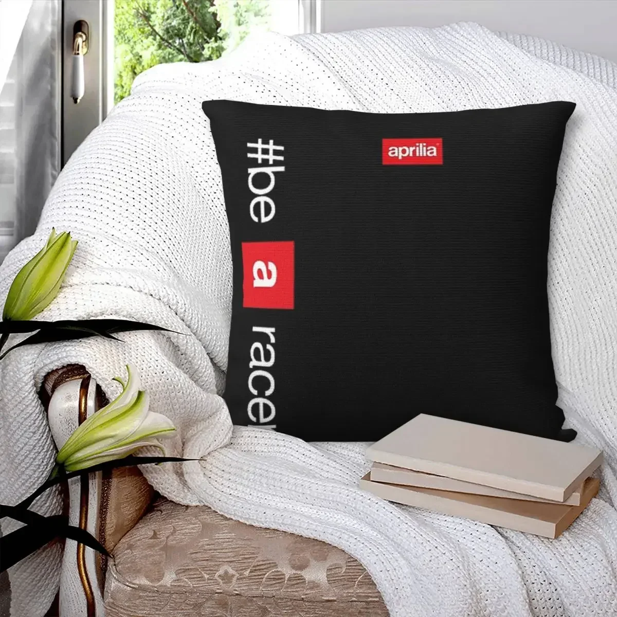 Aprilia Be A Racer Square Pillowcase Pillow Cover Polyester Cushion Decor Comfort Throw Pillow for Home Bedroom