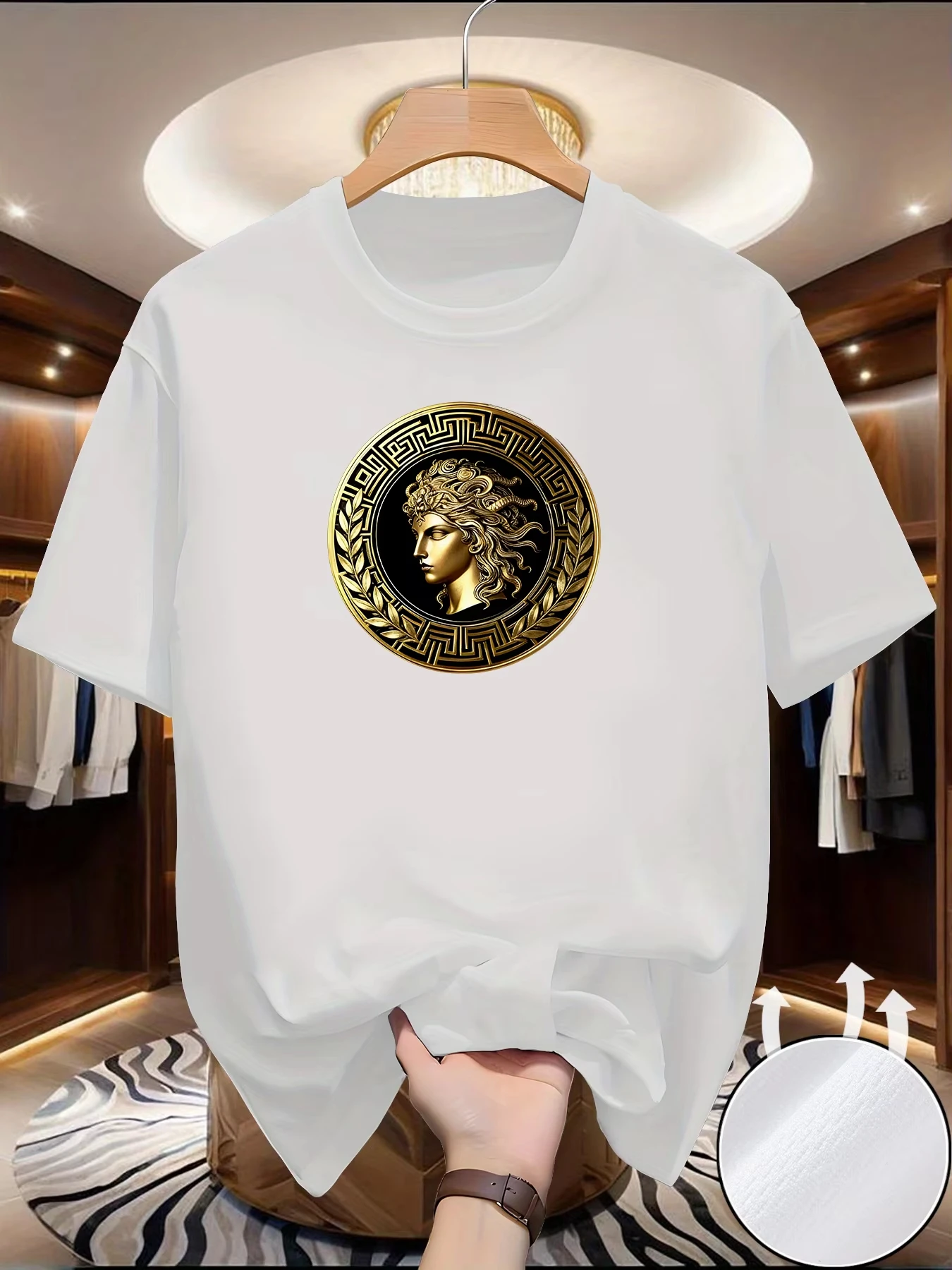 Herren-T-Shirt mit Schönheitsdruck auf der Seitenfläche, Sommer-Outdoor-Freizeit-Sport-Shirt, schnelltrocknend, kurzärmelig, europäische Größe – Detail 11