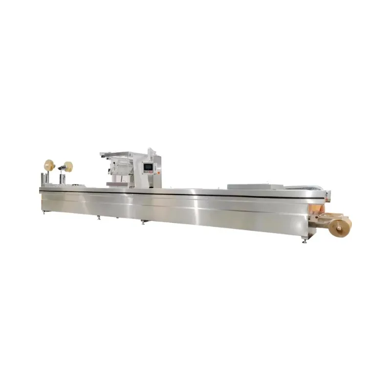 Customized Automatic Thermoforming Stretch Film Vacuum Packaging Machine Flexible Food Packing Industrial Equipment