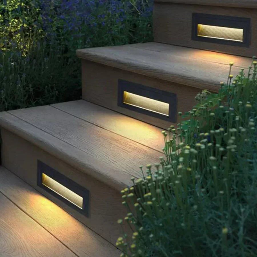 Imagem -05 - Alumínio Incorporado Escadaria Canto Lâmpada Impermeável Led Step Light ao ar Livre Embutido Lâmpada de Parede Stair Footlight 3w 5w 10w Ip65