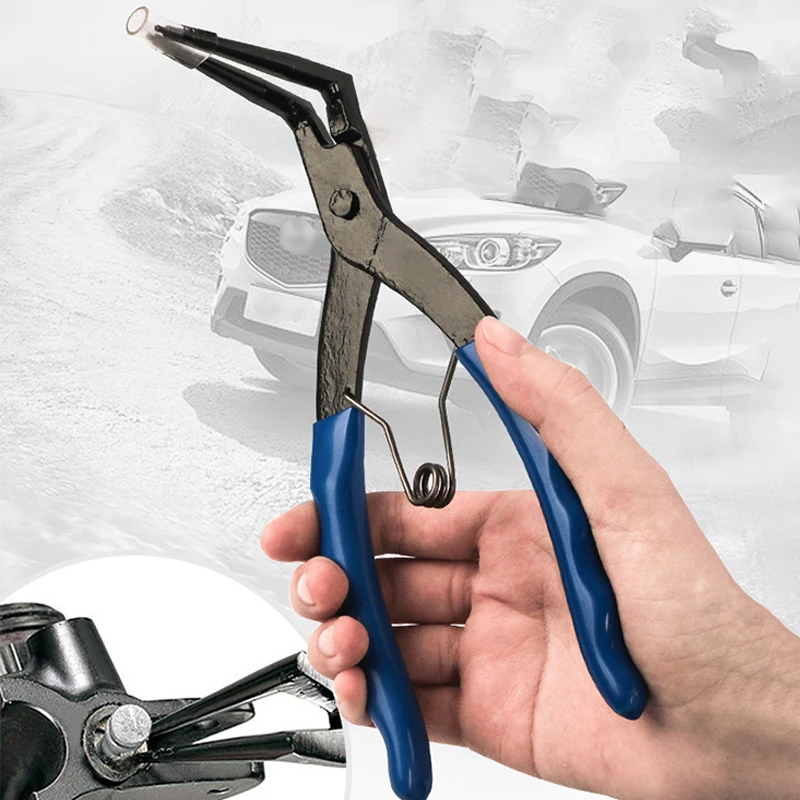 Hot-Pliers Circlips Snap Ring Grip Plier 50 Mm Long Nose 1.2mm 90 Degrees Bending For Motorcycles Trucks