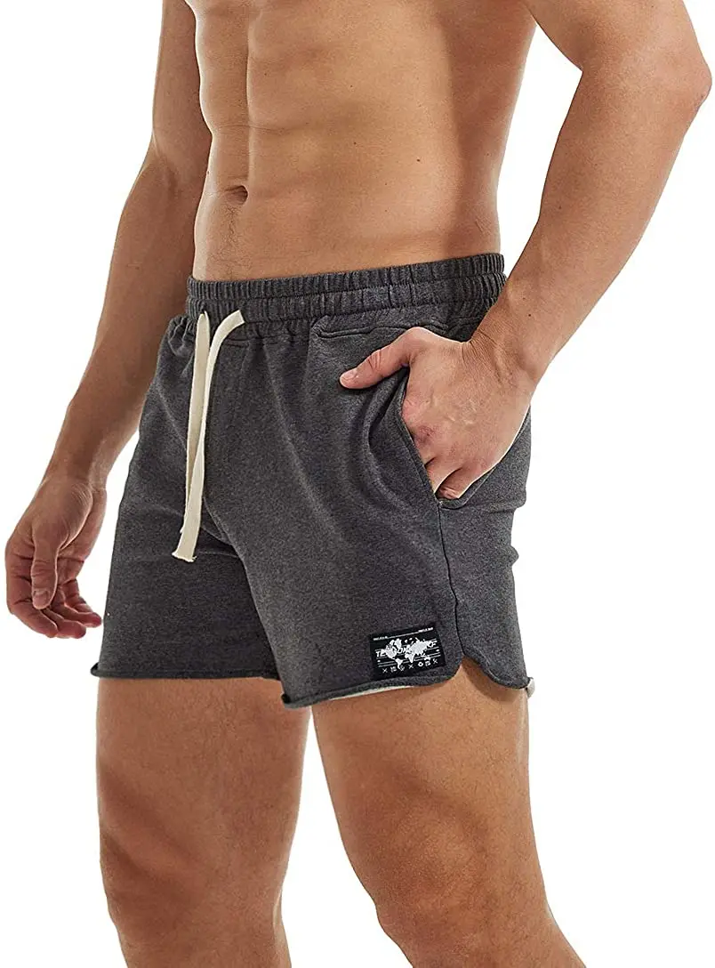 AIMPACT-Short d\'entraînement en coton pour homme, vêtement de musculation, de proximité, de course à pied, d\'athlétisme, entrejambe de 5 pouces avec