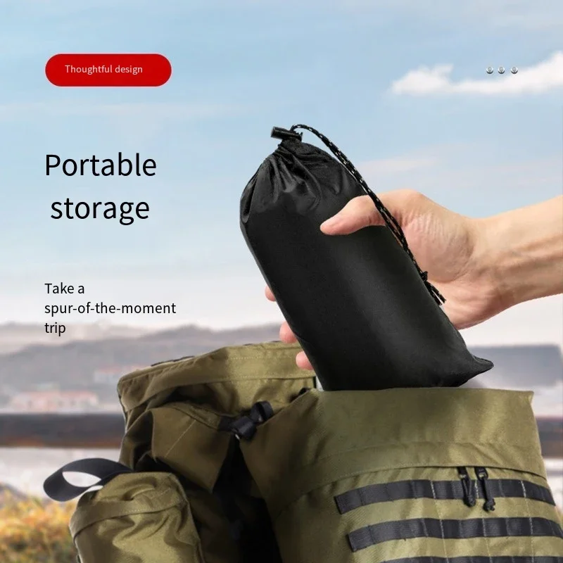 Outdoor 3 In 1 Military Raincoat Hooded Sleeve Waterproof Rain Poncho Motorcycle Rain Cover Camping Hiking Travel Rainwear Tent