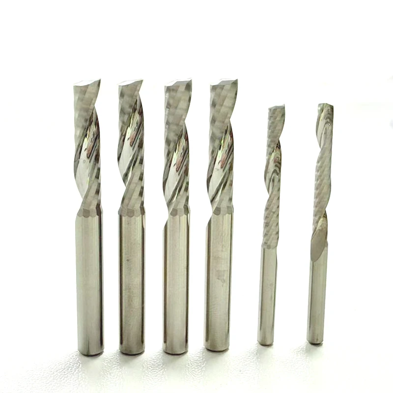 

50pieces/Lot Milling Cutter TOP Quality Single Flute - Spiral Cutter Carbide Router Bit for Acrylic PVC MDF Wood Working Tools