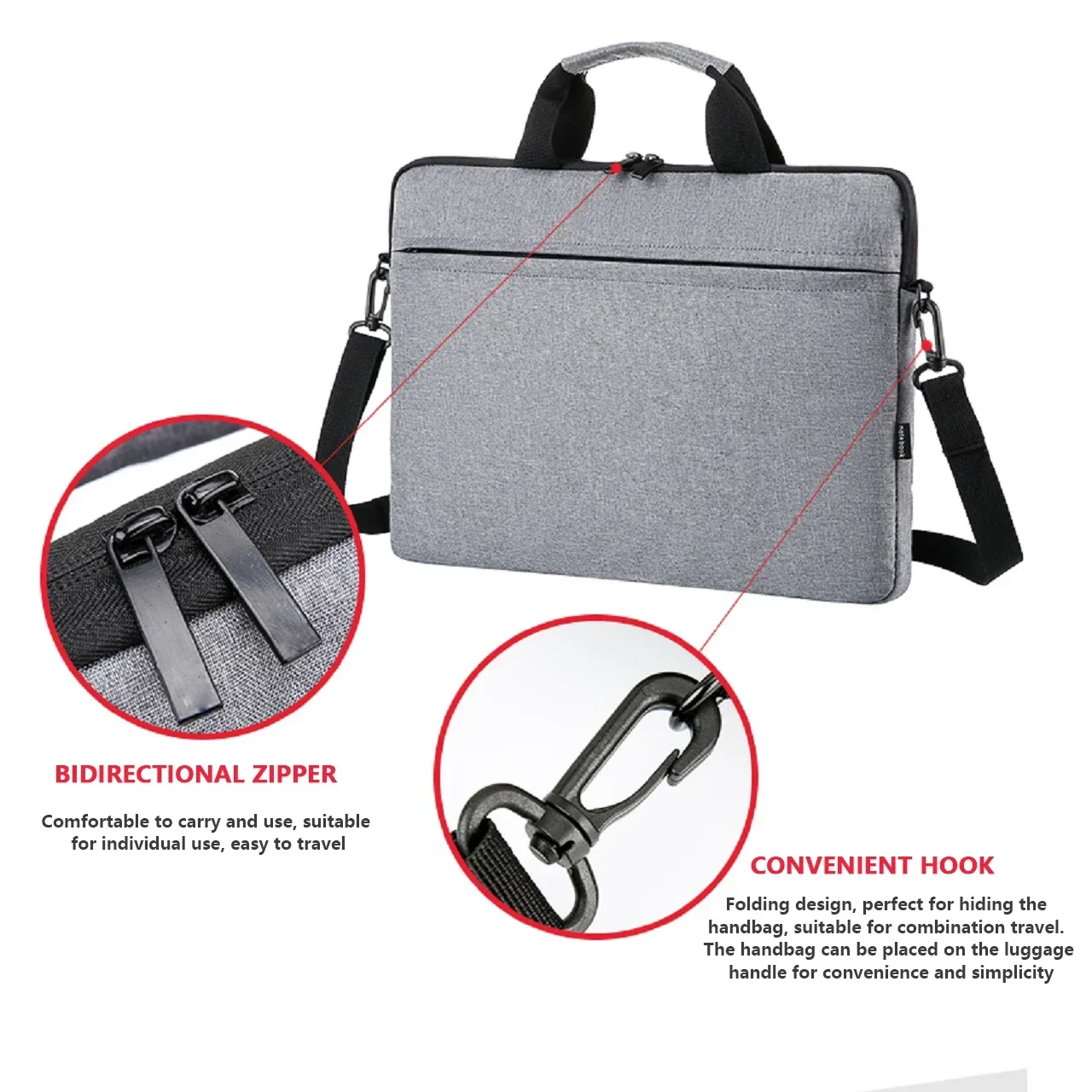 Suitable for Xiaomi, HP, Dell, Lenovo laptop bags, shockproof and waterproof, business and student briefcase