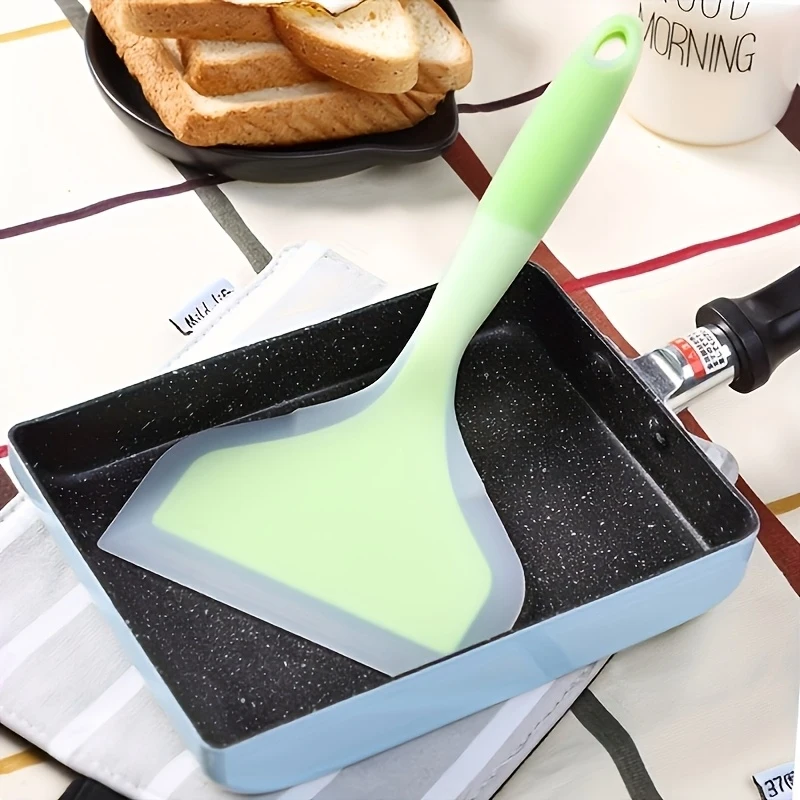 1A Heat-Resistant Silicone Spoon - Non-Stick Cookware, Suitable for Pancakes, Steak, Barbecue and Grilling - Durable Kitchen Too