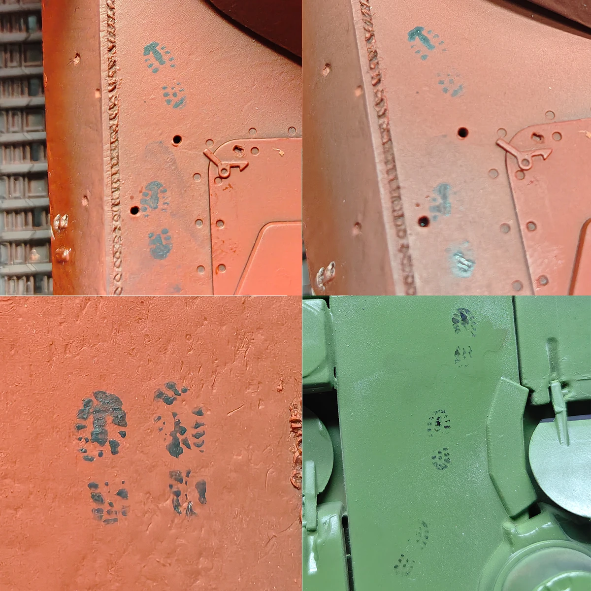 Diorama Modellbausatz Hobby-Werkzeuge Schablone Universelle Vorlage Fußabdruck Schuhabdruck Schuhe Stiefel Fuß Schuhe Links Rechts 1/35-72 – Detail 1