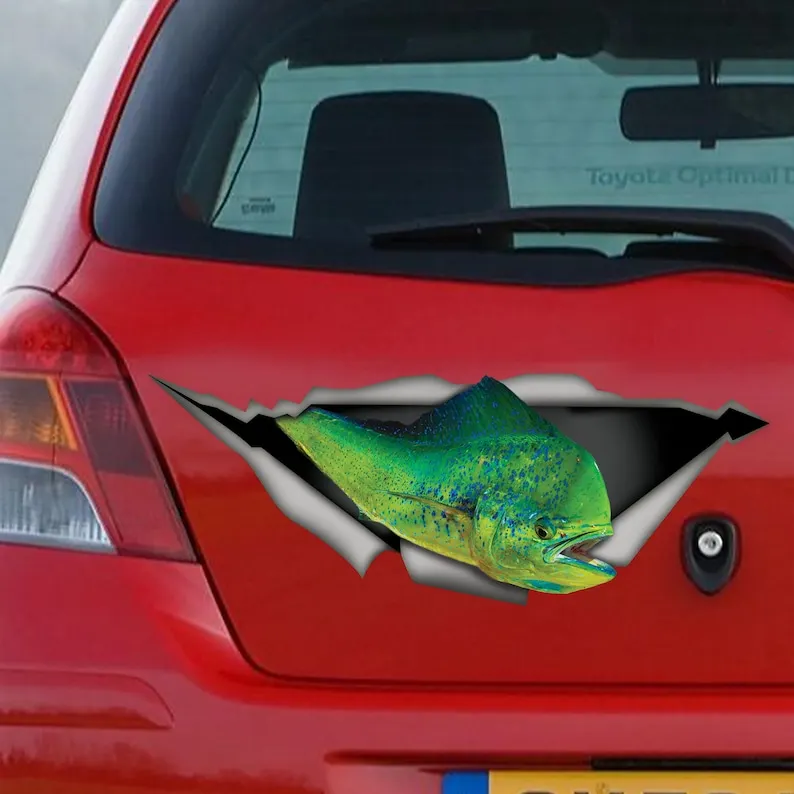 Mahi mahi sticker, fish car sticker