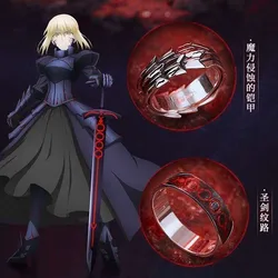 Game Fate/Stay Night Rings Heaven's Feel Saber Alter Sakura Matou Anime FGO FSN Ring Sterling Silver Color Rin Emiya Action Gift