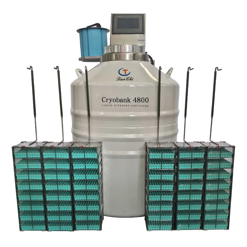 CRYOBIN 4800 Liquid Nitrogen Cell Bank with Mobile Phone Reminder System for Farm Frozen Semen Storage