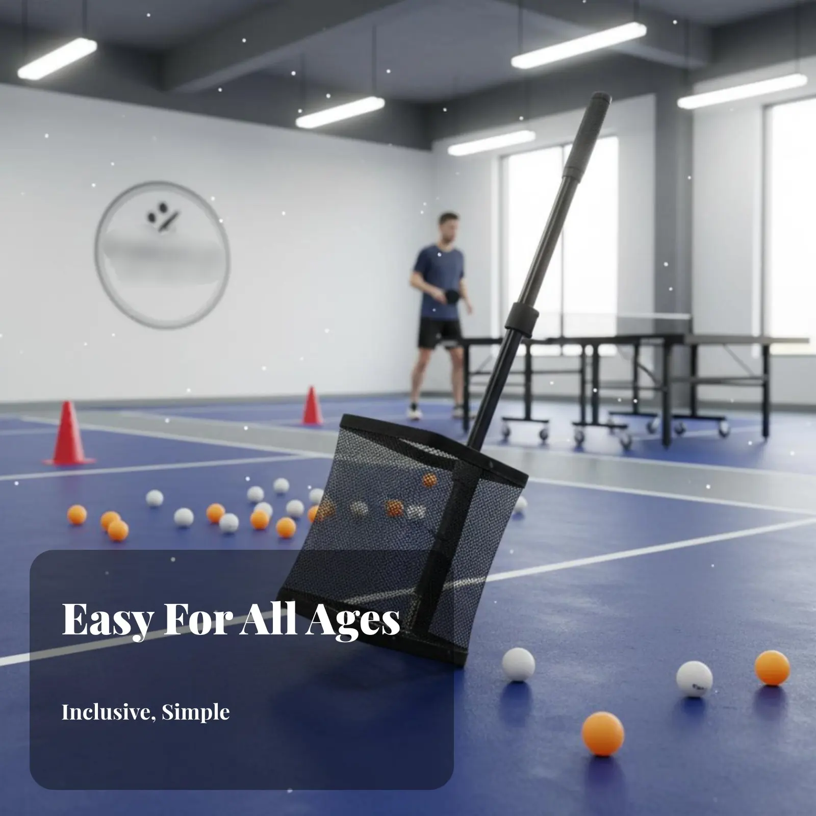 

Table Racket Sport Sphere Picker Easy to Use Table Pong Sphere Collector No Bending Over Comfortable Grip for Coaches, Clubs