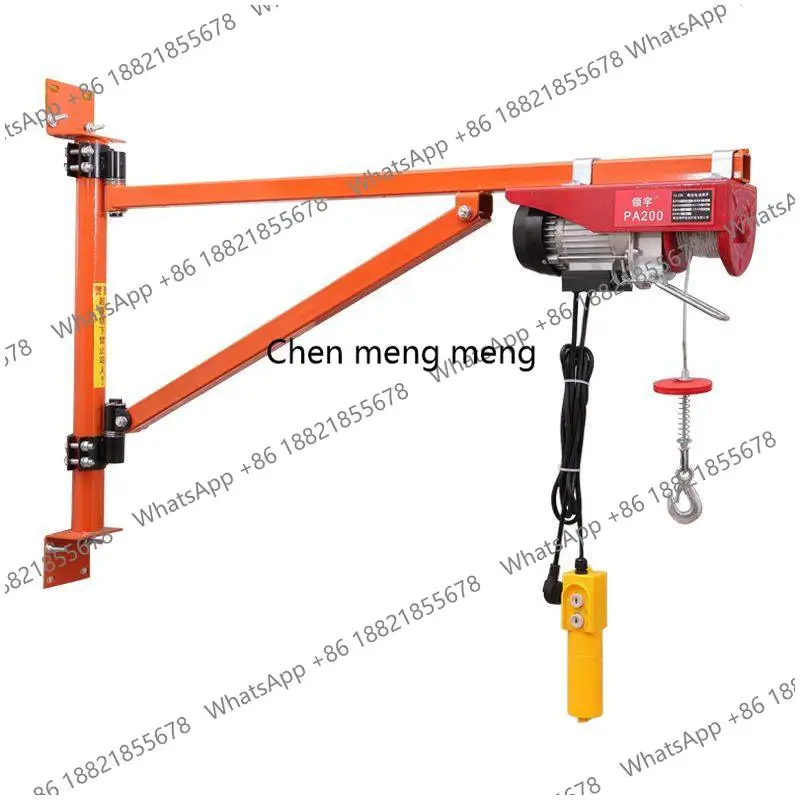 Wall Crane Wall-mounted Small Crane Can Rotate 180 Degrees Bracket Electric Hoist 220V Household