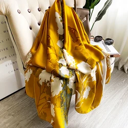 Spring Scarf Women's Luxury Design Polyester Material Smooth Scarf Soft Shawl Beach Scarf