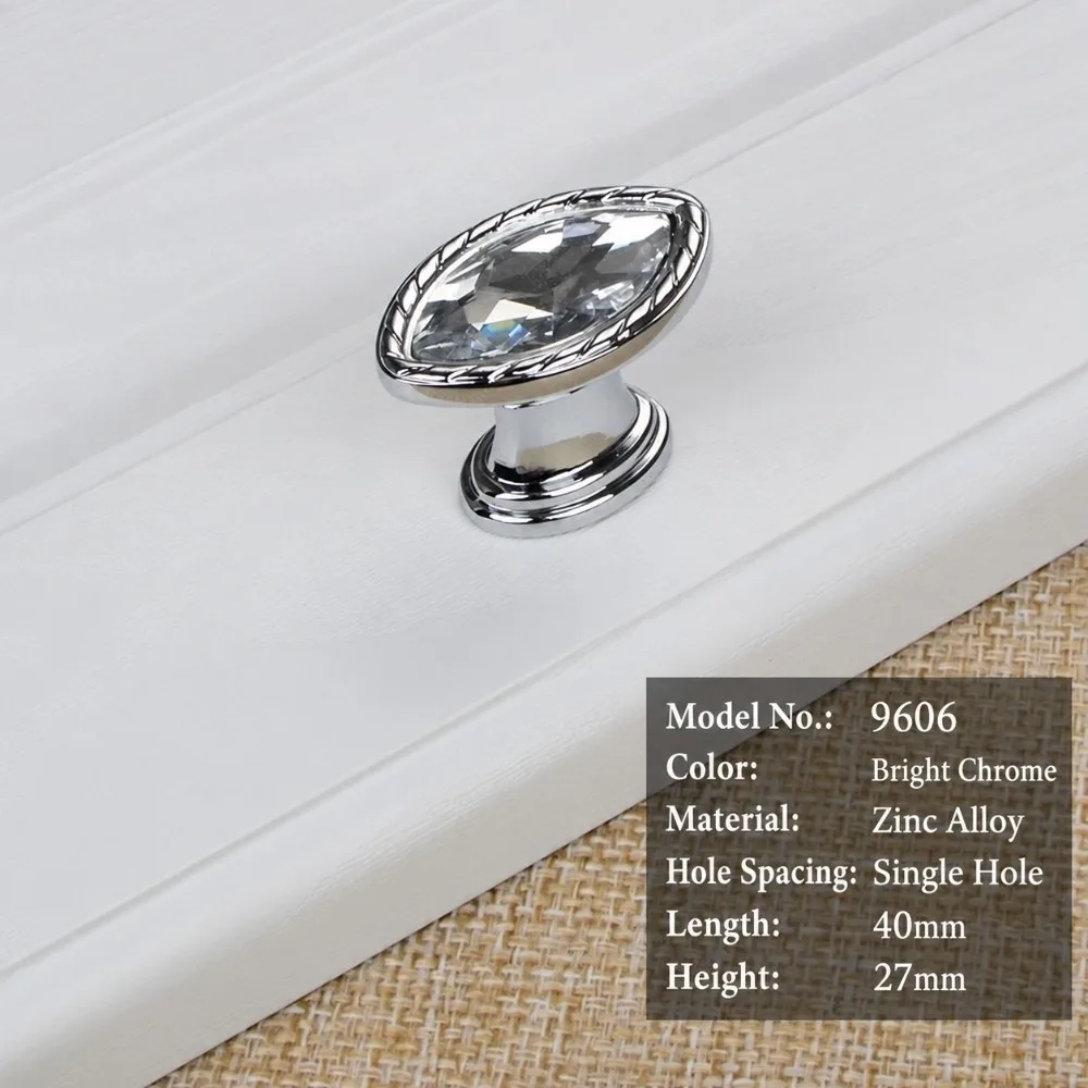 Rhinestone Crystal Cabinet Handle Polished Shiny Gold Drawer Pull Smooth Anti Rust Furniture Knob Wardrobe Furniture Cabinet