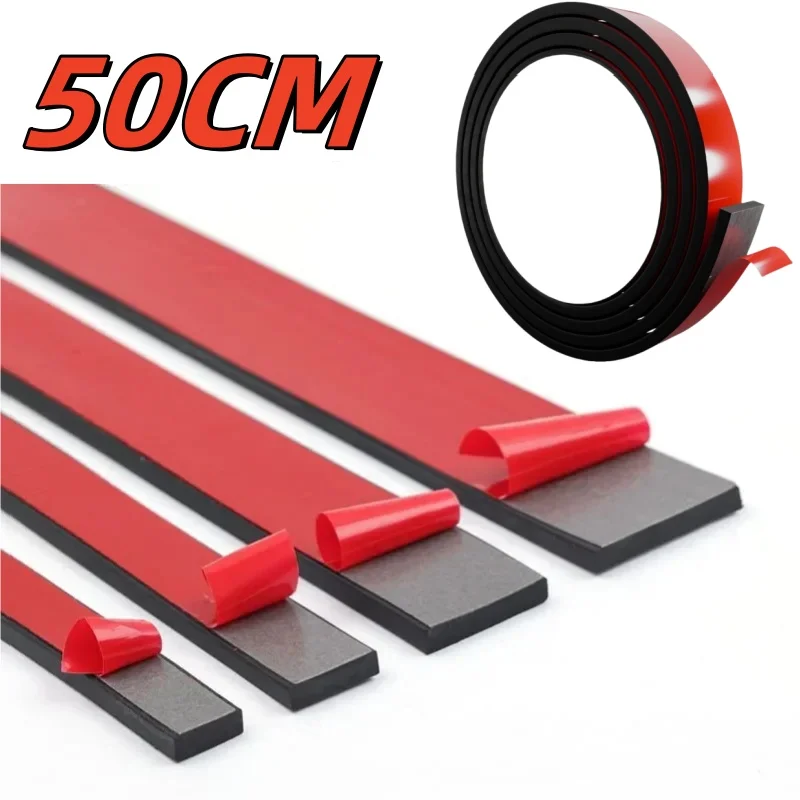 50cm Self Adhesive Rubber Strips DIY High Temperature Resistant Furniture Reduce Vibration Anti-skid Anti-collision Gasket