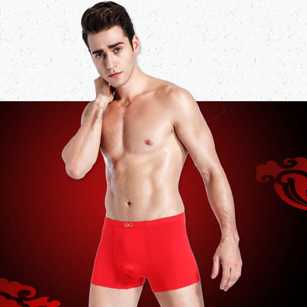 YOUNAXIN 10 Pieces/Lot Big Size Men Underwear Boxers Shorts Underpants Boy Undies Panties Red Color Briefs  L XL 2XL 3XL 4XL 5XL