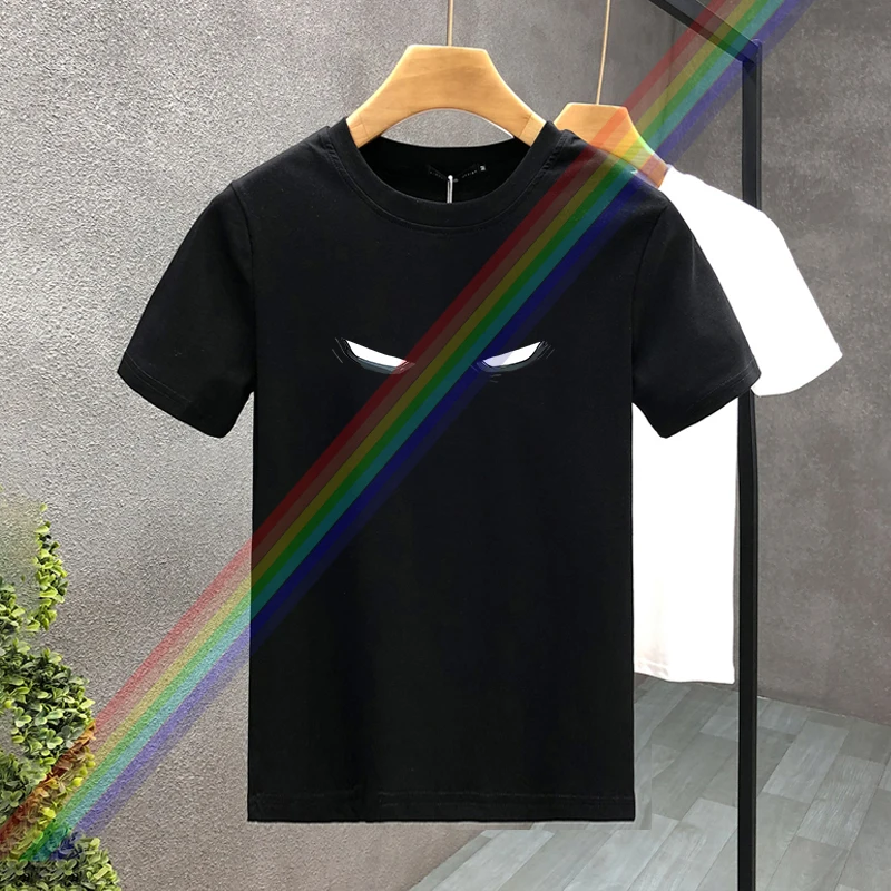 

New Luxury Brand High Quality 100% Cotton Printing Couple Tees Summer Harajuku For Men/Women Short Sleeve T-shirt Asian Size