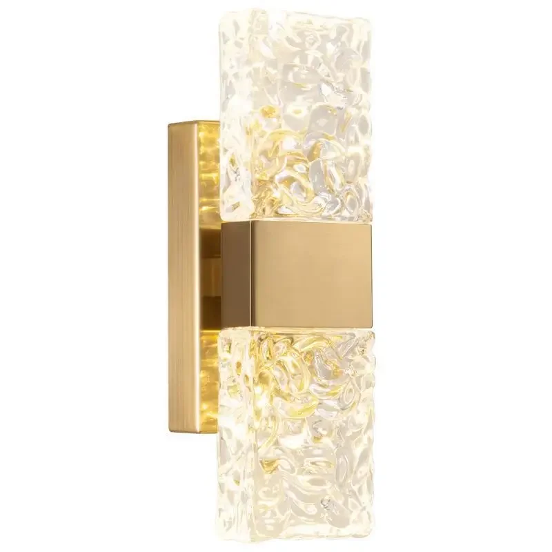 

Light luxury glass wall lamp, living room designer creative bedroom bedside wall lamp