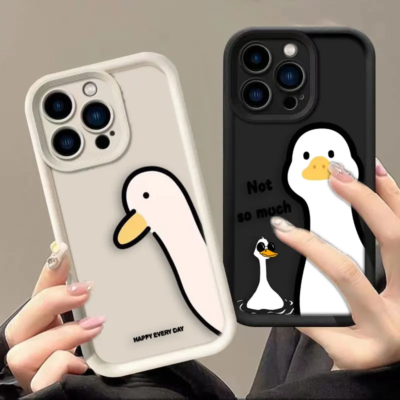 

Funny Lucky Duck Phone Case For IPHONE APPLE 17 AIR 16 16E 11 12 13 MINI 14 15 8 7 XR Plus Pro Max Silicone Cover Case Funda